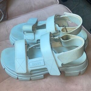 Ganni Rubber Velcro Sandals
